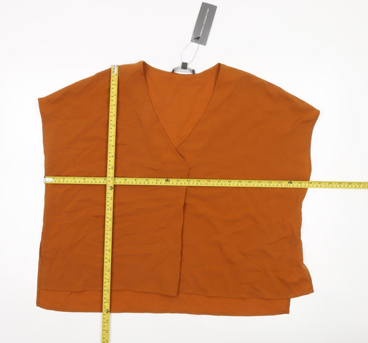 Womens UK Size M French Connection Orange Basic Blouse