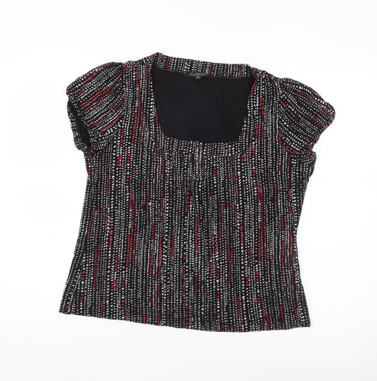 Womens UK Size 16 Debenhams Black Basic Blouse