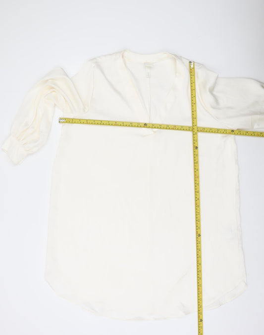 Womens UK Size 12 H&M Ivory Tunic Blouse