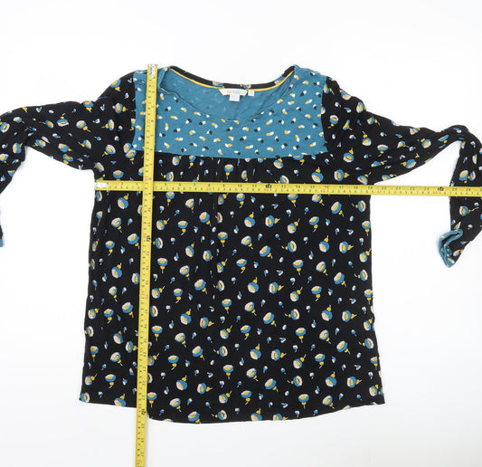 Boden Womens Multicoloured Floral Tunic Blouse UK 16 Long Sleeve
