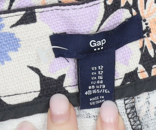 Gap Women’s Multicoloured Floral Cotton Chino Shorts UK 16