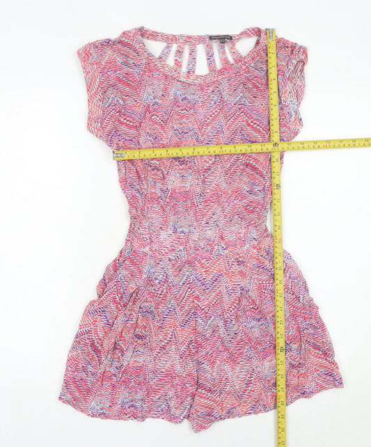 Warehouse Women’s Multicoloured Size 8 Viscose Playsuit