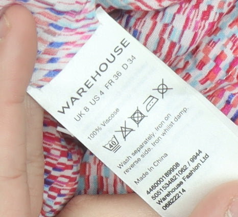 Womens UK Size 8 Warehouse One-Piece Multicoloured Playsuit