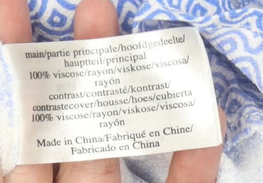 Laura Ashley Women’s Blue Floral Viscose Sleeveless Tunic Blouse UK 18