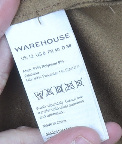 Womens UK Size 12 Warehouse Brown Basic Jacket