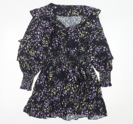 Additional front view of French Connection Women’s Floral Short A-Line Dress, size S