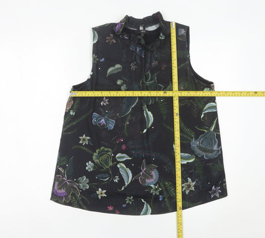 Womens UK Size 12 NEXT Black Tunic Blouse