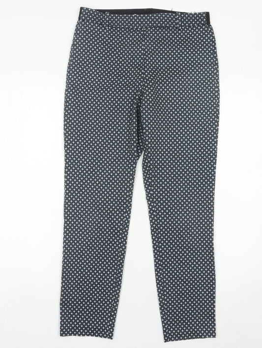 Womens UK Size 12 H&M Slim Fit Casual Workwear Multicoloured Trousers