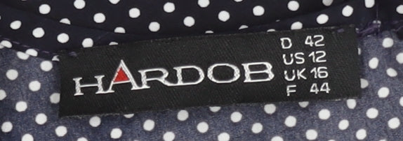 Womens UK Size 16 HARDOB Black Basic Blouse
