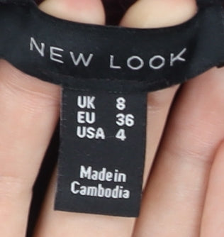 New Look Women’s Purple Sweatpants Size 8 Regular Fit Elastic Waist