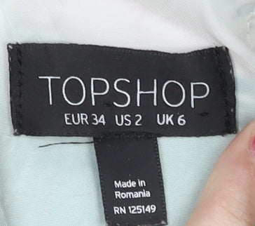 Topshop Women Green Striped Wide-Leg Sleeveless Jumpsuit UK 6