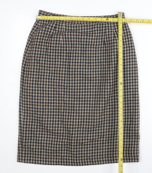 Debenhams Women’s Multicoloured Wool Blend Tweed Skirt Size 14