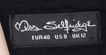 Miss Selfridge Womens Black Lace Bodycon Halter Party Dress UK 12