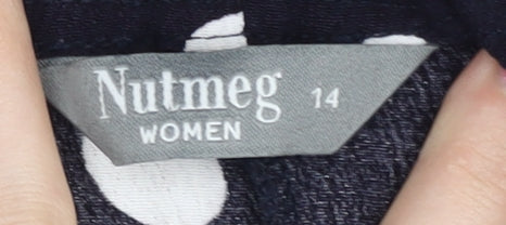 Nutmeg Women’s Blue Polka Dot A-Line Skirt Size 14