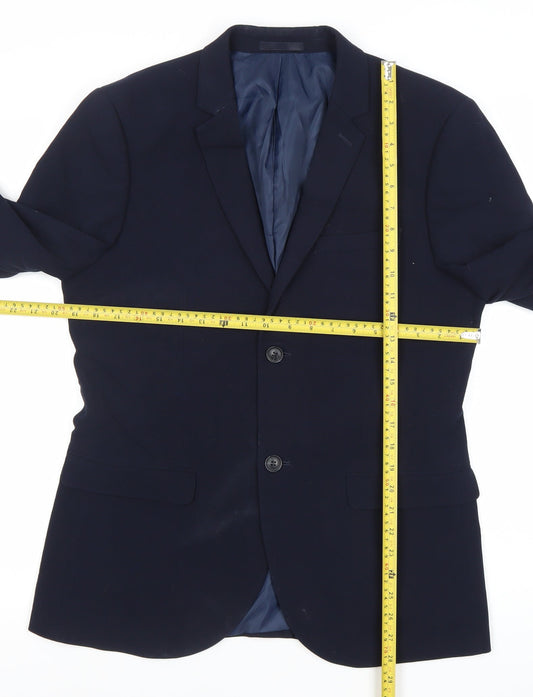 Mens UK Size 40 Topman Regular Blue Suit Jacket