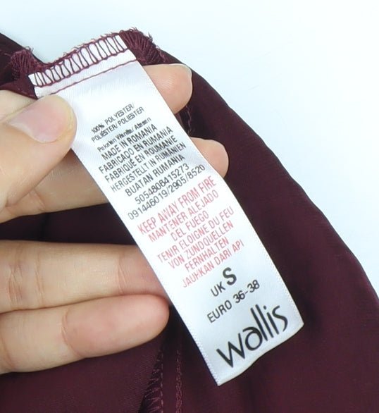 Womens UK Size S Wallis Red Basic Blouse