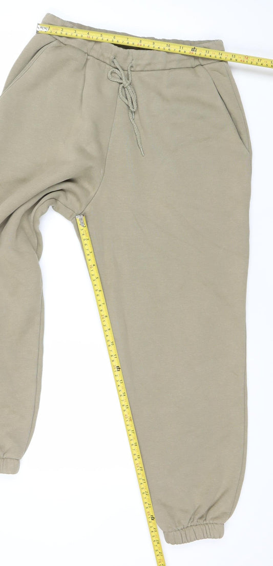 ASOS Women’s Beige Jogger Trousers Size 12 Regular Fit Cotton Blend