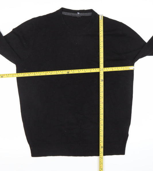Jeff Banks Men’s Black Medium Pullover Jumper Knit Crew Neck