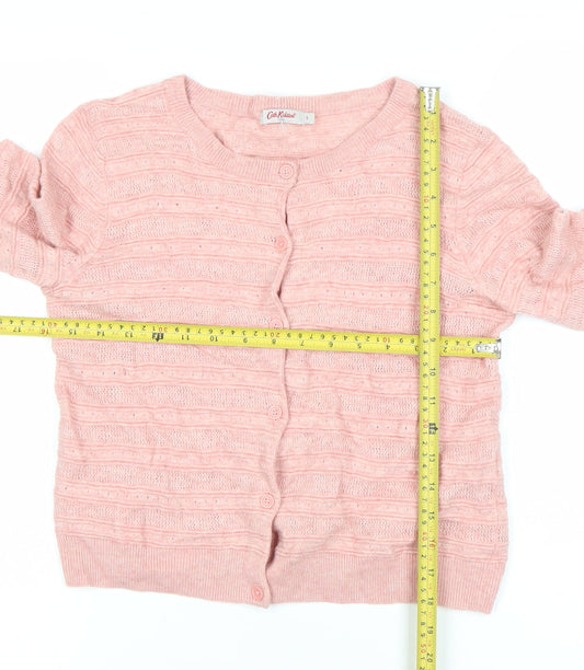 Cath Kidston Women’s Pink Wool Blend Cardigan Jumper Small