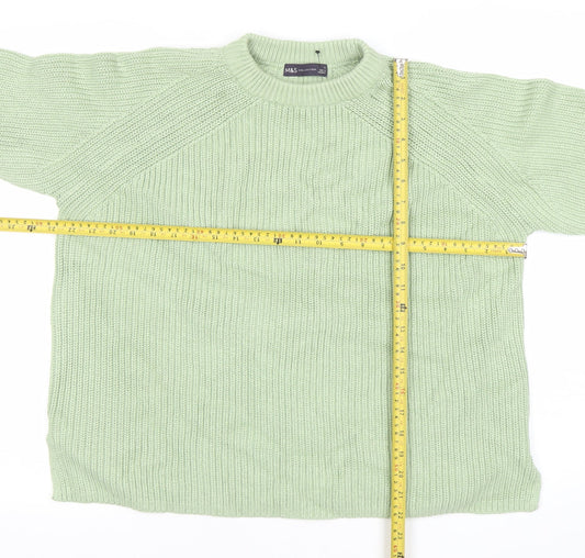Womens UK Size L Marks and Spencer Green Pullover Jumper