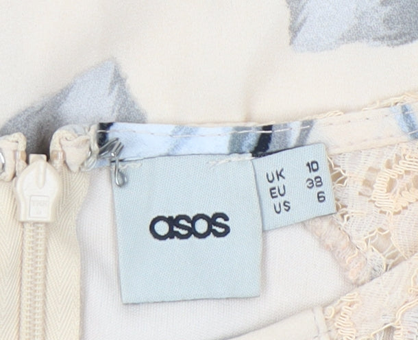 Additional view of ASOS Women’s Beige Floral Lace Fit & Flare Dress UK 10