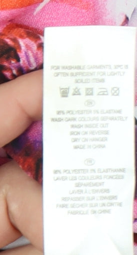 Definitions Women’s Multicoloured Floral Bodycon Dress Size 14