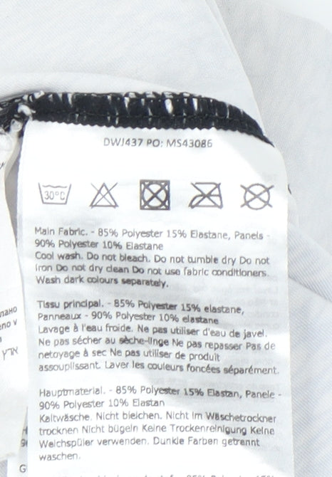 Dare2B Womens Black Capri Leggings Size 14 Slim Fit Gym Wear