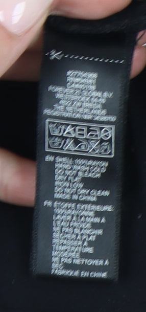 Forever 21 Women Black Studded Sleeveless Playsuit Size M