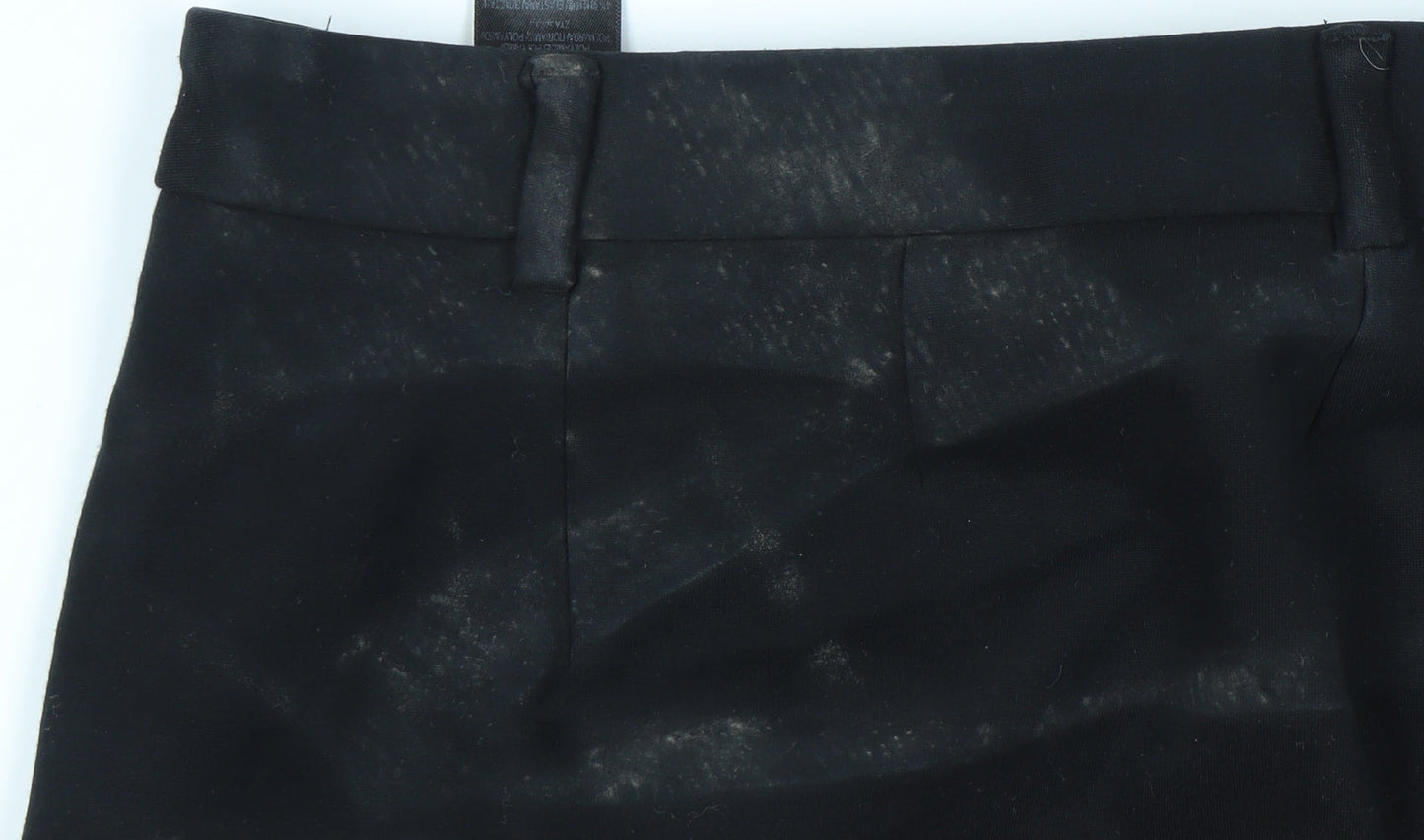 Womens UK Size 12 Marks and Spencer Slim Fit Cropped Black Trousers