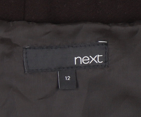 Next Women’s Black Wool Blend Sheath Dress Size 12 Knee Length