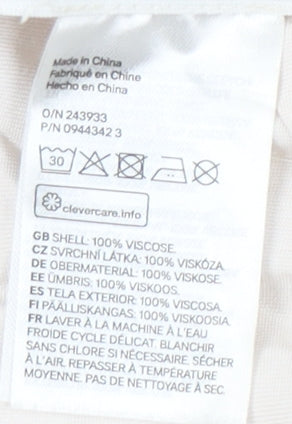 H&M Womens Ivory Viscose A-Line Midi Skirt Size S