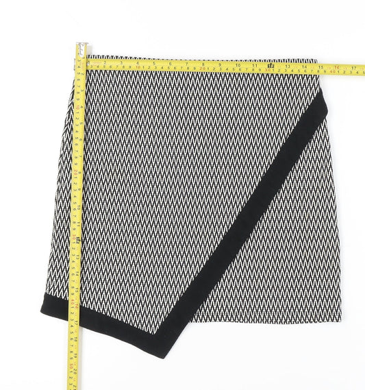 Atmosphere Women’s Black Geometric Wrap Skirt Size 12