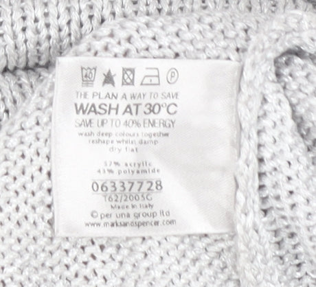 Womens UK Size L Marks and Spencer Grey Pullover Jumper