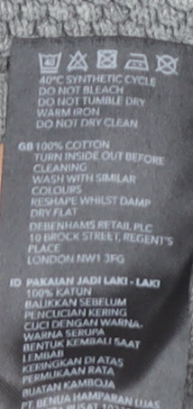 Red Herring Men's Grey Cotton Crew Neck Pullover Jumper M