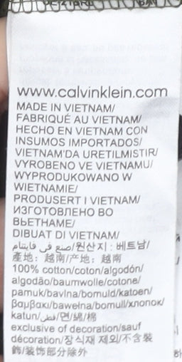 Calvin Klein Men’s Green XL Long Sleeve Cotton Polo Shirt