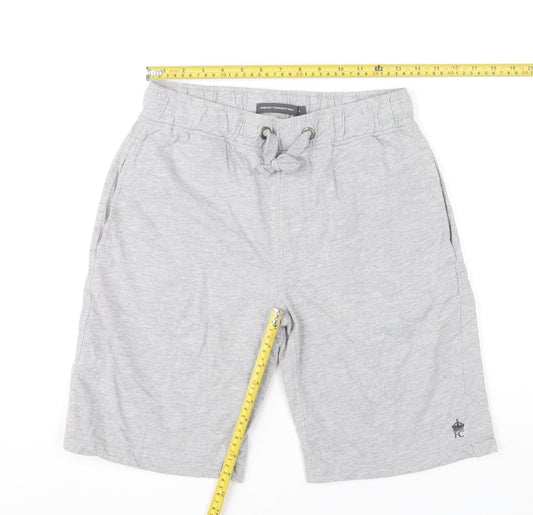 French Connection Men's Grey Sweat Shorts M Elastic Waist Pockets