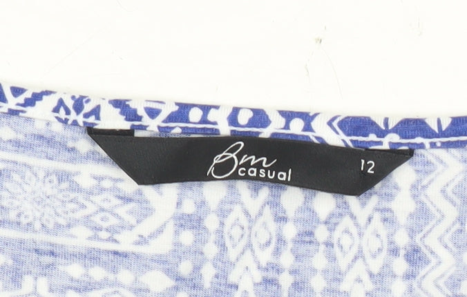 Womens UK Size 12 BM Casual Blue Basic Tank