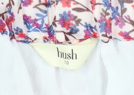 Hush Women’s Multicoloured Floral Pleated Midi Skirt Size 10