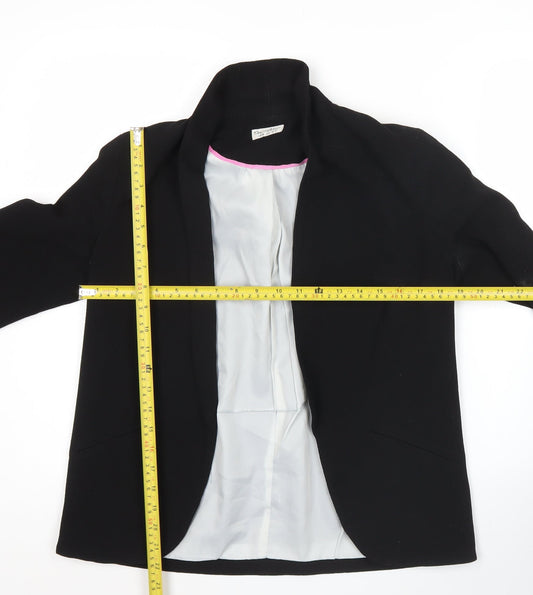 Miss Selfridge Women’s Black Blazer Jacket UK 10 Shawl Collar Classic Workwear