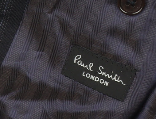 Paul Smith Men’s Blue Pinstripe Wool Blazer Jacket 40R Classic Formal