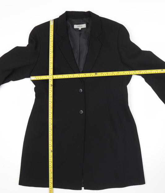 Marks and Spencer Women Black Petite Size 12 Suit Jacket Blazer