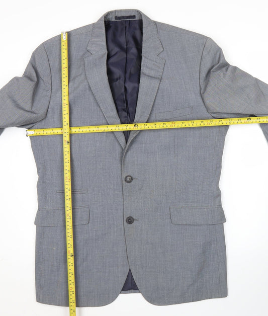 Mens UK Size 42 Burton Menswear Regular Grey Suit Jacket