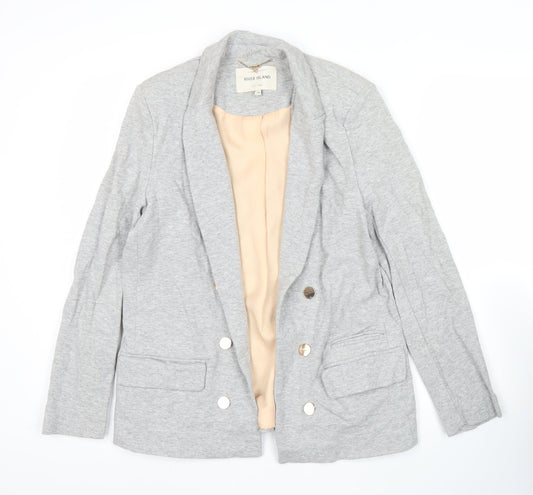 River Island Women’s Grey Blazer Jacket Size 10 Workwear