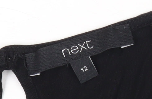 Womens UK Size 12 NEXT Black Basic Blouse