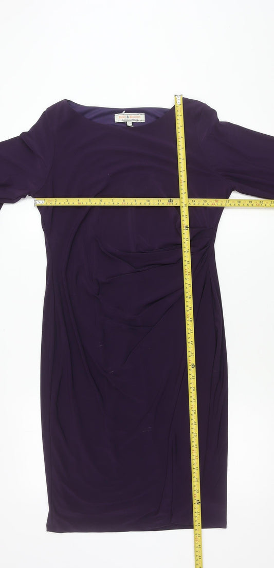 Dorothy Perkins Women’s Purple Sheath Dress Size 14 Beaded Cuff