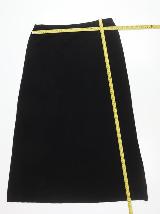 Bloomingdale's Women Black Wool Pencil Skirt XL Workwear Business