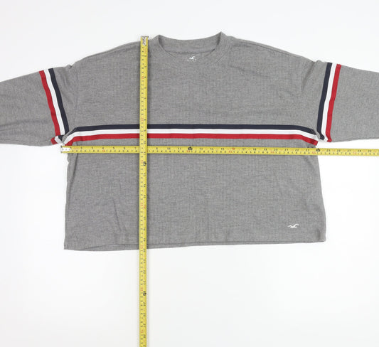 Womens UK Size S Hollister Grey Pullover Jumper