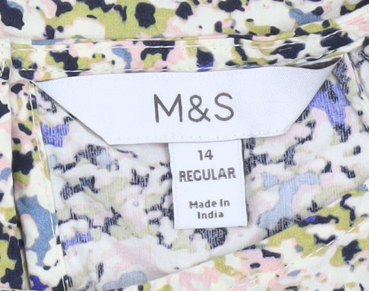 Womens UK Size 14 Marks and Spencer Multicoloured Tunic Blouse