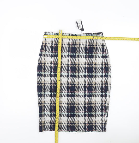 Marks and Spencer Womens Multicoloured Plaid Pencil Skirt Size 10