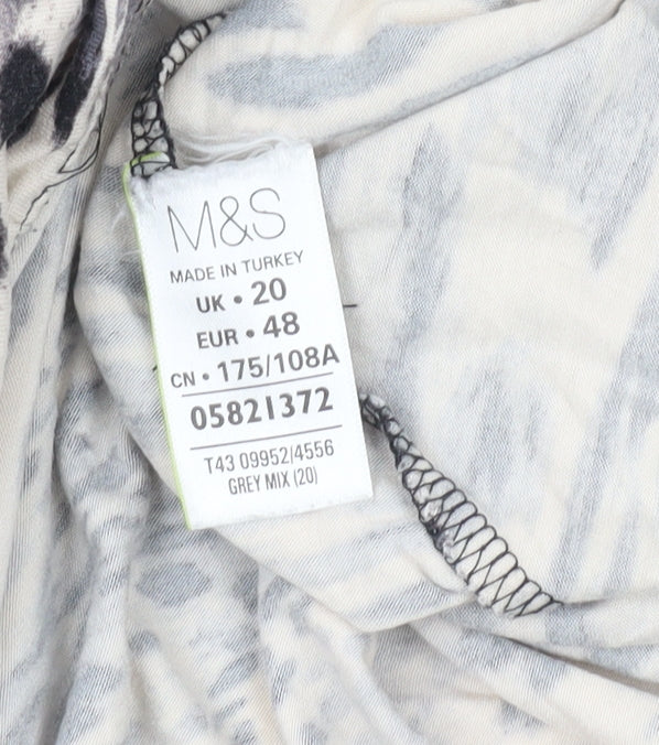 Womens UK Size 20 Marks and Spencer Multicoloured Tunic Blouse
